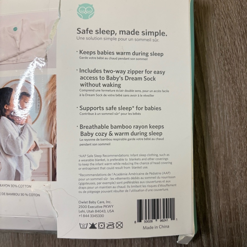 Owlet Kids Pajamas Sleep Sack - White​​​ - Picture 6 of 8